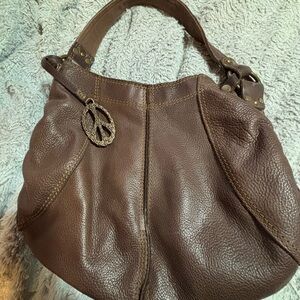 Lucky Brand Brown Leather Hobo Bag